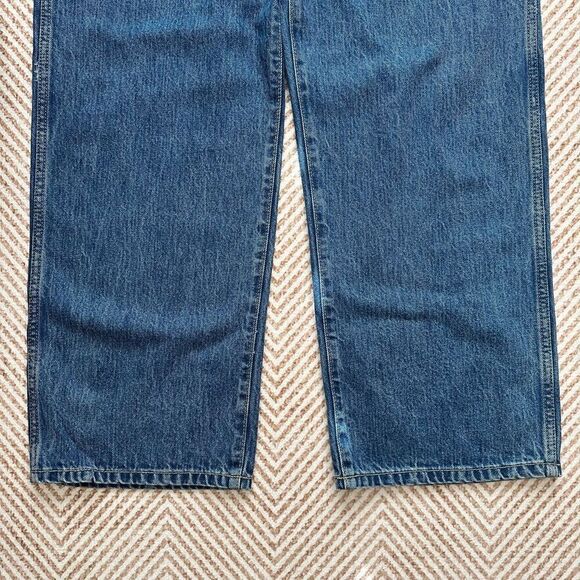 NWOT Ética Larsen Utility Denim Jumpsuit Long Sleeves Size M - Picture 10 of 12